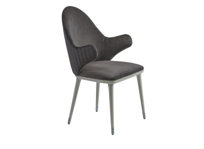 Gray Chair with Armrests Modern Dining room Luxury Designer Furniture